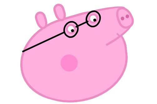 Daddy Pig eyes